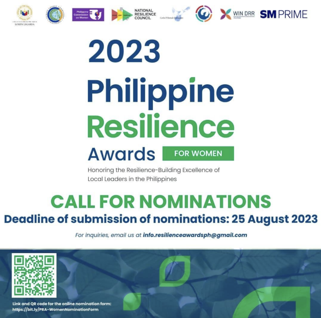 Philippine Resilience Awards are NOW OPEN for nominations! – Women's ...